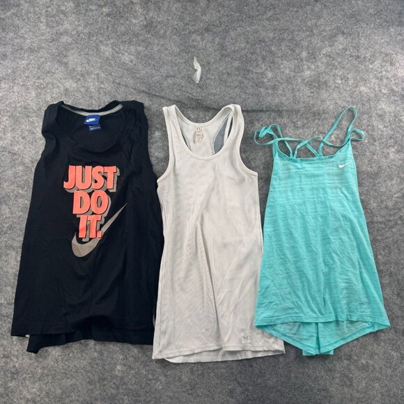 Nike Tops - Nike Under Armour Tank Top LOT x 3 Womens S Workout Gym Logo Racerback Running